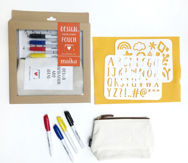 DIY Stencil A Pouch Tutorial