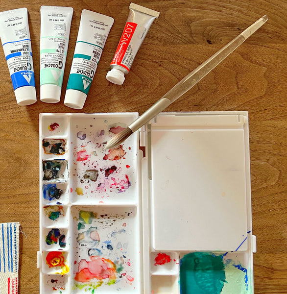 Paints and paint palette