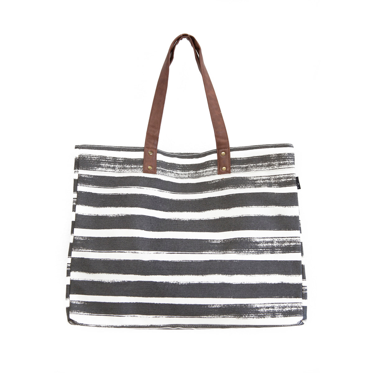 Stripes Charcoal Travel Bag - Maika