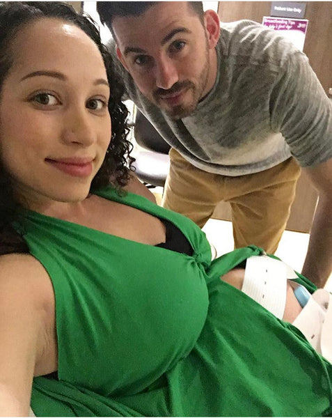 expecting mom in green pretty pusher
