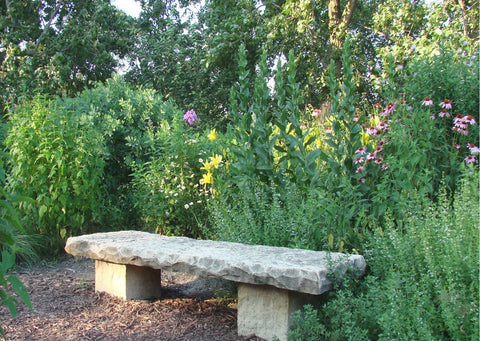 calm seating area older adults sensory garden