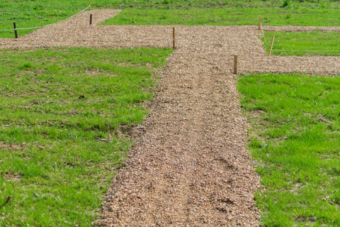 marked out garden path