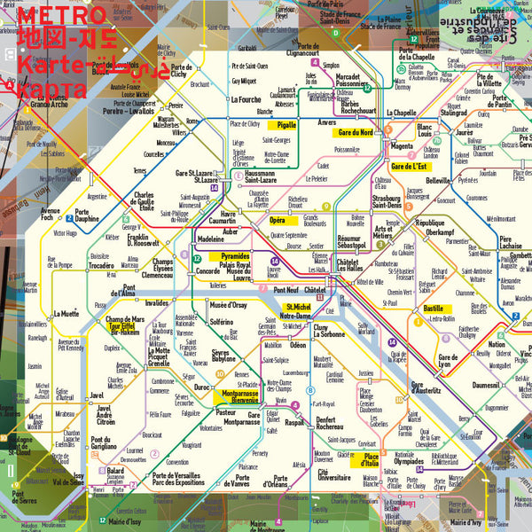 iBooks DIGITAL Map Guide Laminated Paris - Metro - Streets - Museums ...