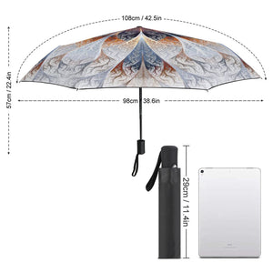 3 Fold Auto Umbrella 136 ZYS03-8K Custom Your Design Black-style One Size