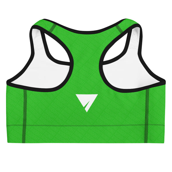 Download Front Stamped Sports bra- Green (Essentials) - XODOHTRONU