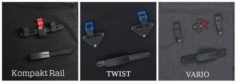 Two Wheel Gear - Classic Garment Pannier Mounting Systems - Kompakt Rail, TWIST, Vario