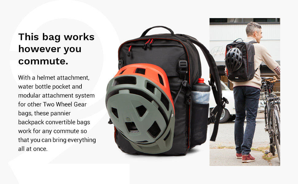 Two Wheel Gear Pannier Backpack Convertible Description