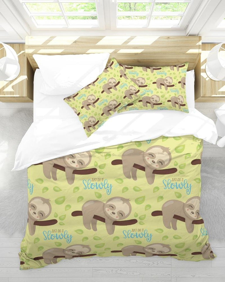 sloth baby bedding