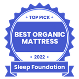 Top Pick Best Organic Mattress by Sleep Foundation Logo.