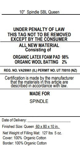 spindle sample law tag