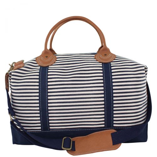 Personalized Canvas Striped Weekender Choose Colors | Preppy ...