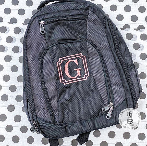 Monogrammed Commuter Backpack| Preppy Monogrammed Gifts