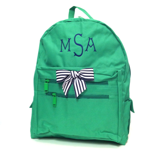 monogram bookbag