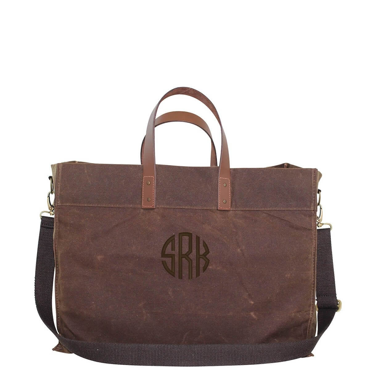 Waxed Canvas Advantage Personalized Utility Tote Choose Color | Preppy Monogrammed Gifts