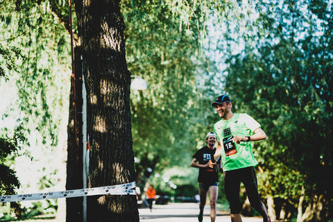 Kirill running his first marathon
