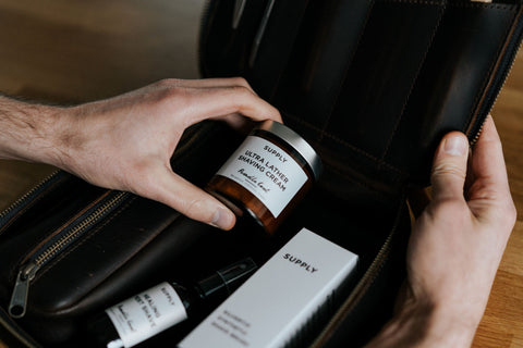 Packing liquids into a dopp kit for travel