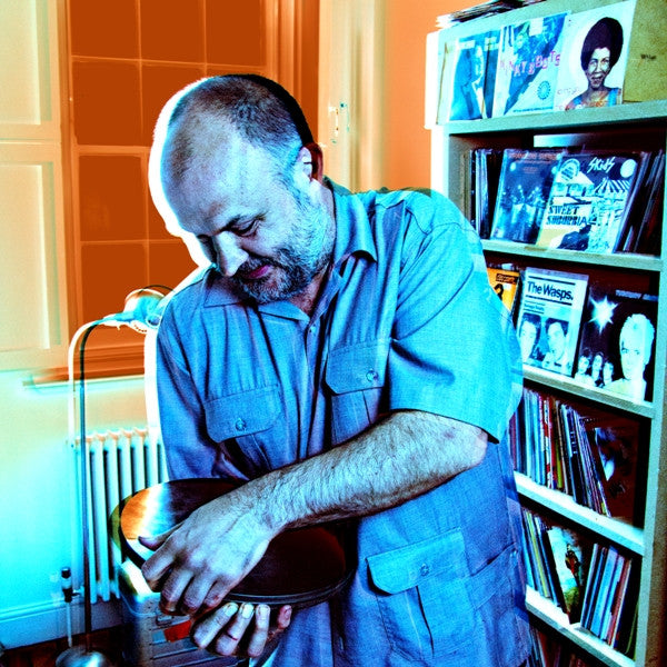 Doug Hart with his record collection