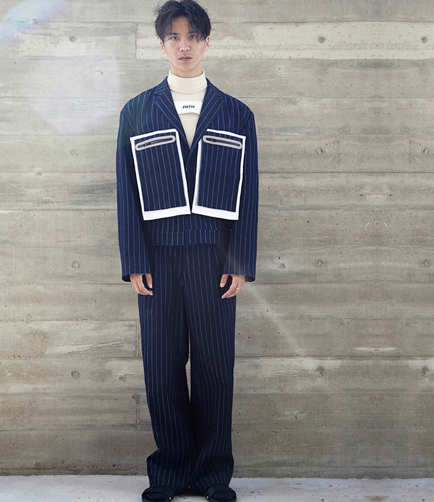 Pinstripe Denim Jacket | PATH | Kids of Dada | Kids of Dada