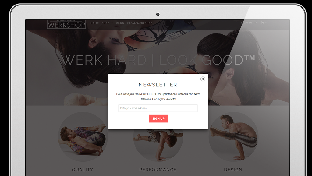 Parallax Shopify Theme Feature Spotlight Email Newsletter Form Popup Out Of The Sandbox