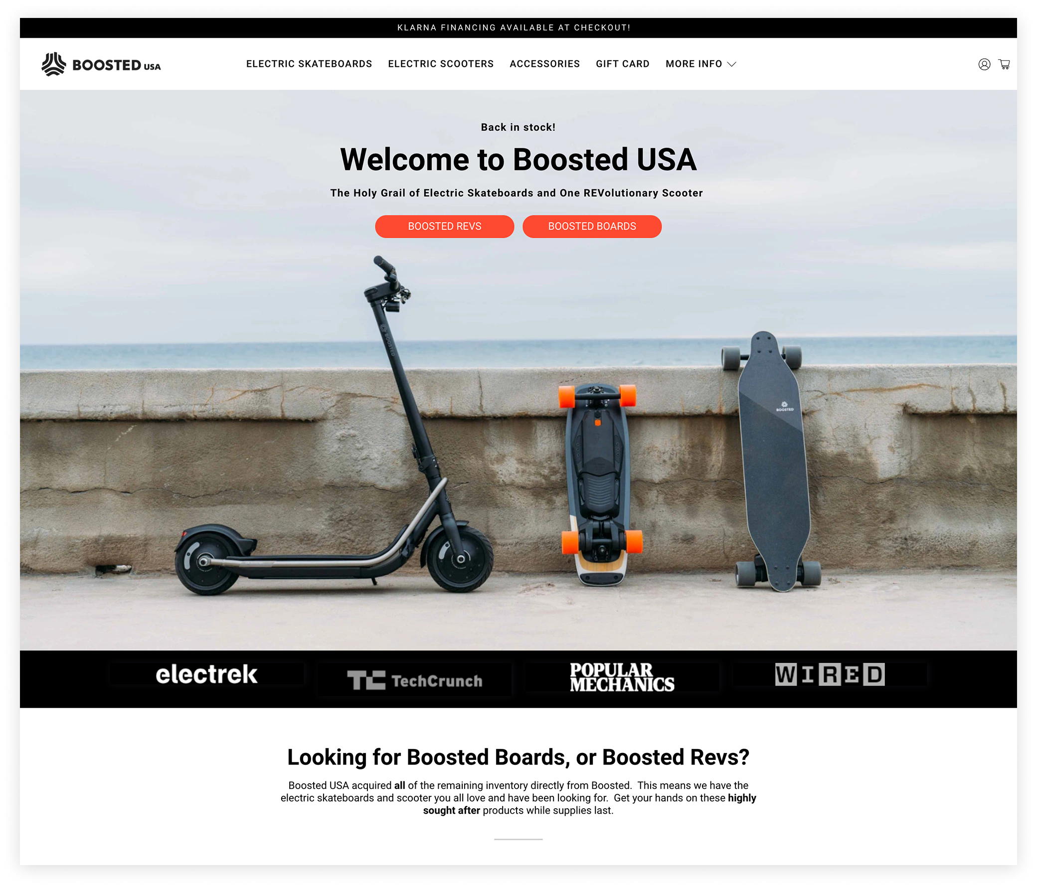 Boosted USA shop