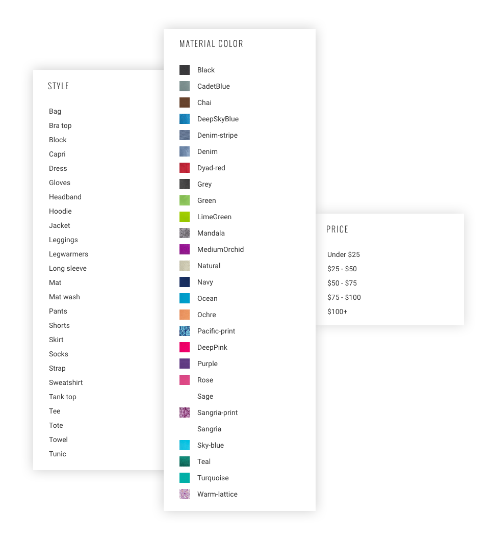 Shopify collection filter sidebar