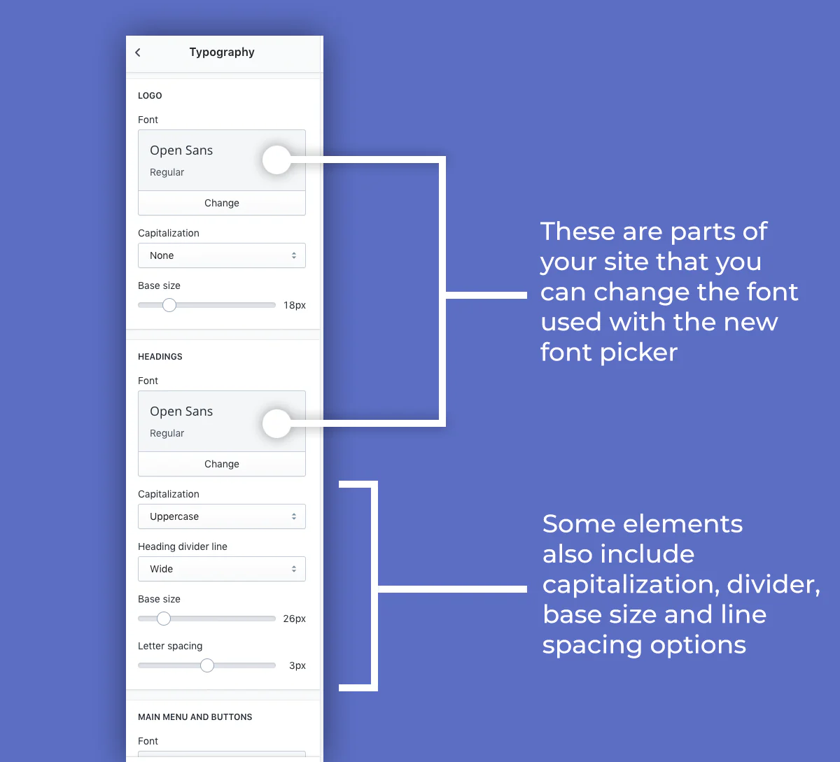 Shopify theme font picker