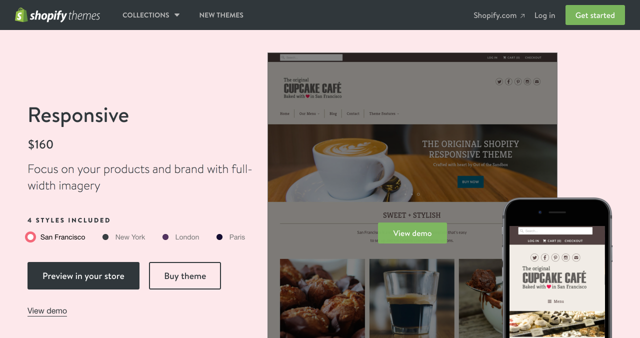 Shopify theme demo