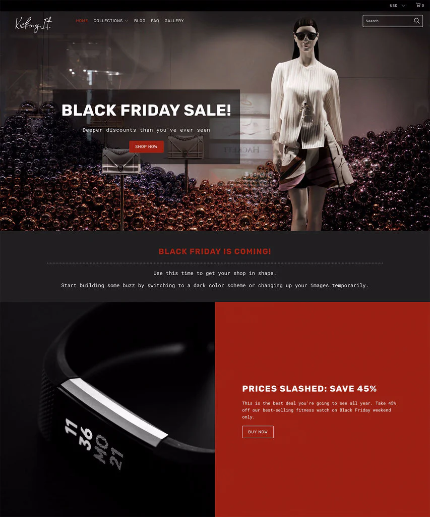 Shopify theme Black Friday