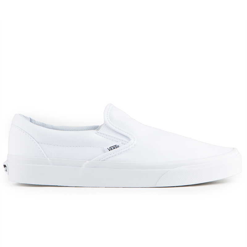 all white slip on vans