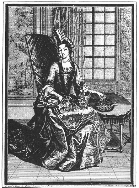 The Princess of Soubise playing solitaire, 1697