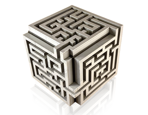 Lego maze cube