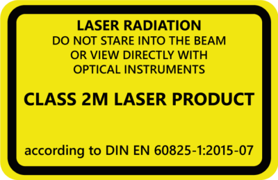 Laser Class 2M Safety Precaution