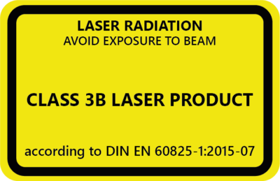 Laser Class 3B Safety Precaution