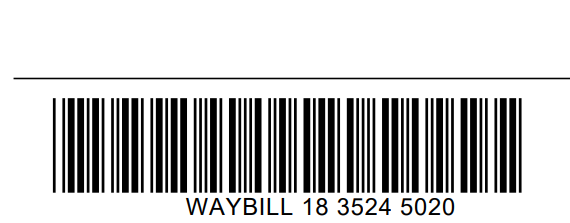 Waybill with barcode