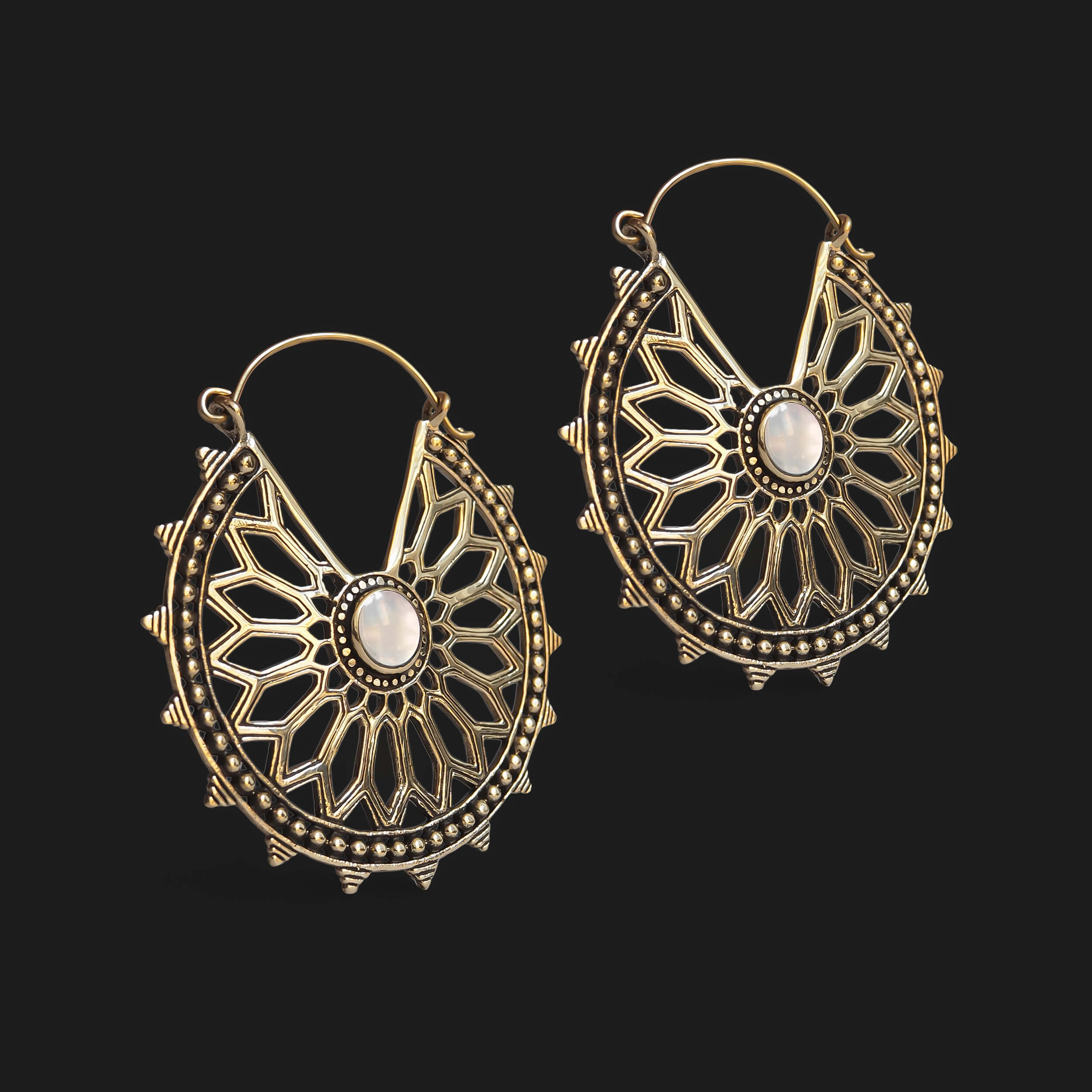 Zyra Mandala Inca Earrings with White Shell (PAIR) – Ask and Embla Store