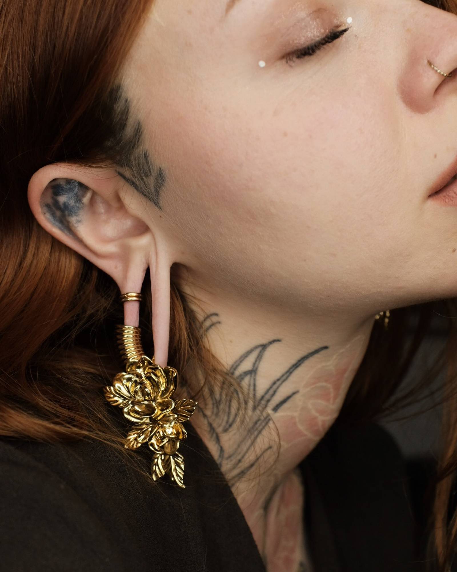 BLOOM HANGERS BY JENTONIC X ASK & EMBLA | Stretched Ear Jewelry | Ear ...
