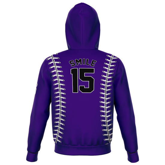 custom purple hoodie