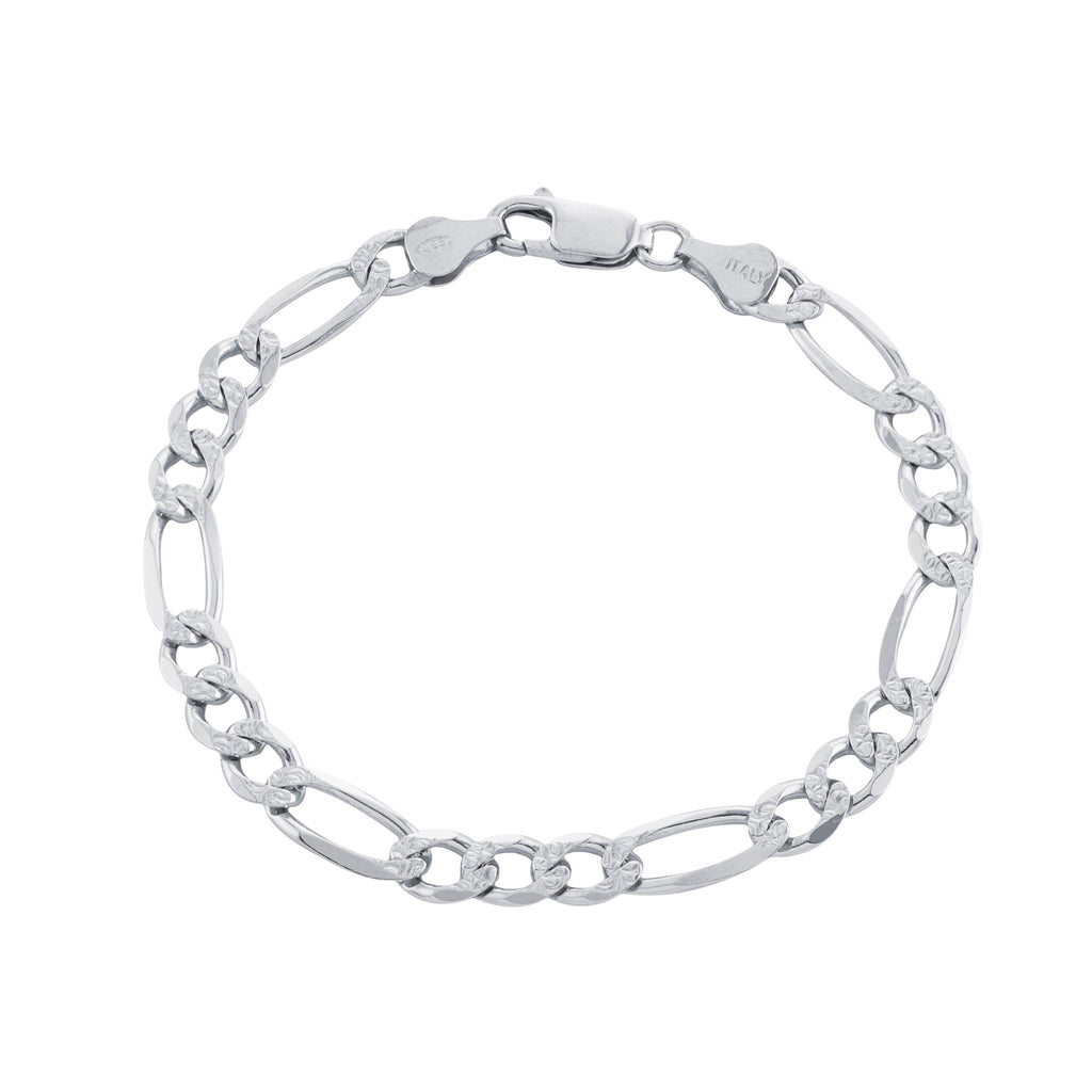 Figaro Chain Link Bracelet – Alex Mika Jewelry