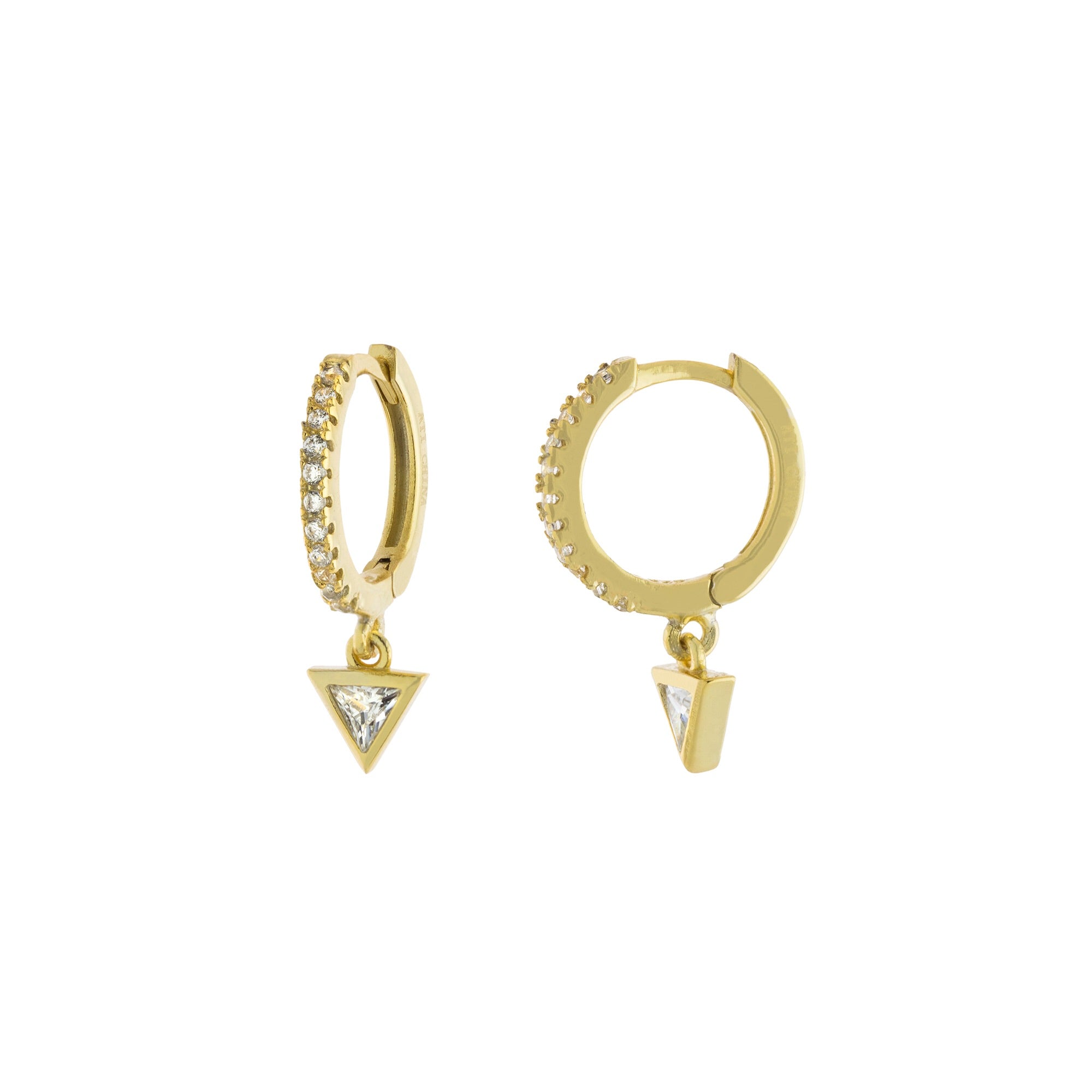 Triangle Huggies – Alex Mika Jewelry