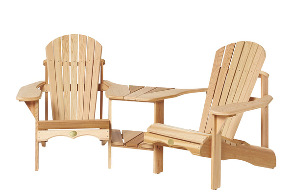 Bear Chair Angled Cedar Tete-a-Tete Kit – AdirondackChairsMarket.com