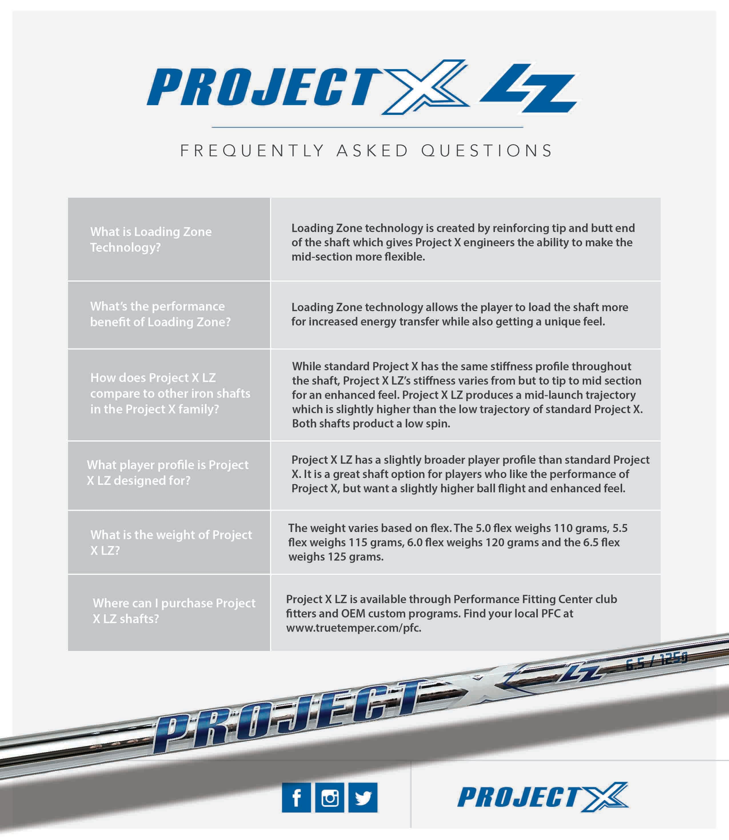 Project X LZ Blackout Iron Shaft .355