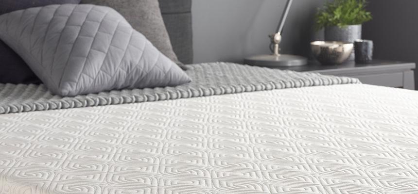 Close up of memory foam mattress surface