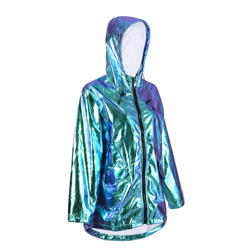 Holographic Festival Raincoat Silver or Aqua or Rose Gold – Festival Outlet  UK