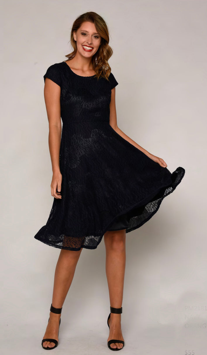 navy special occasion dress