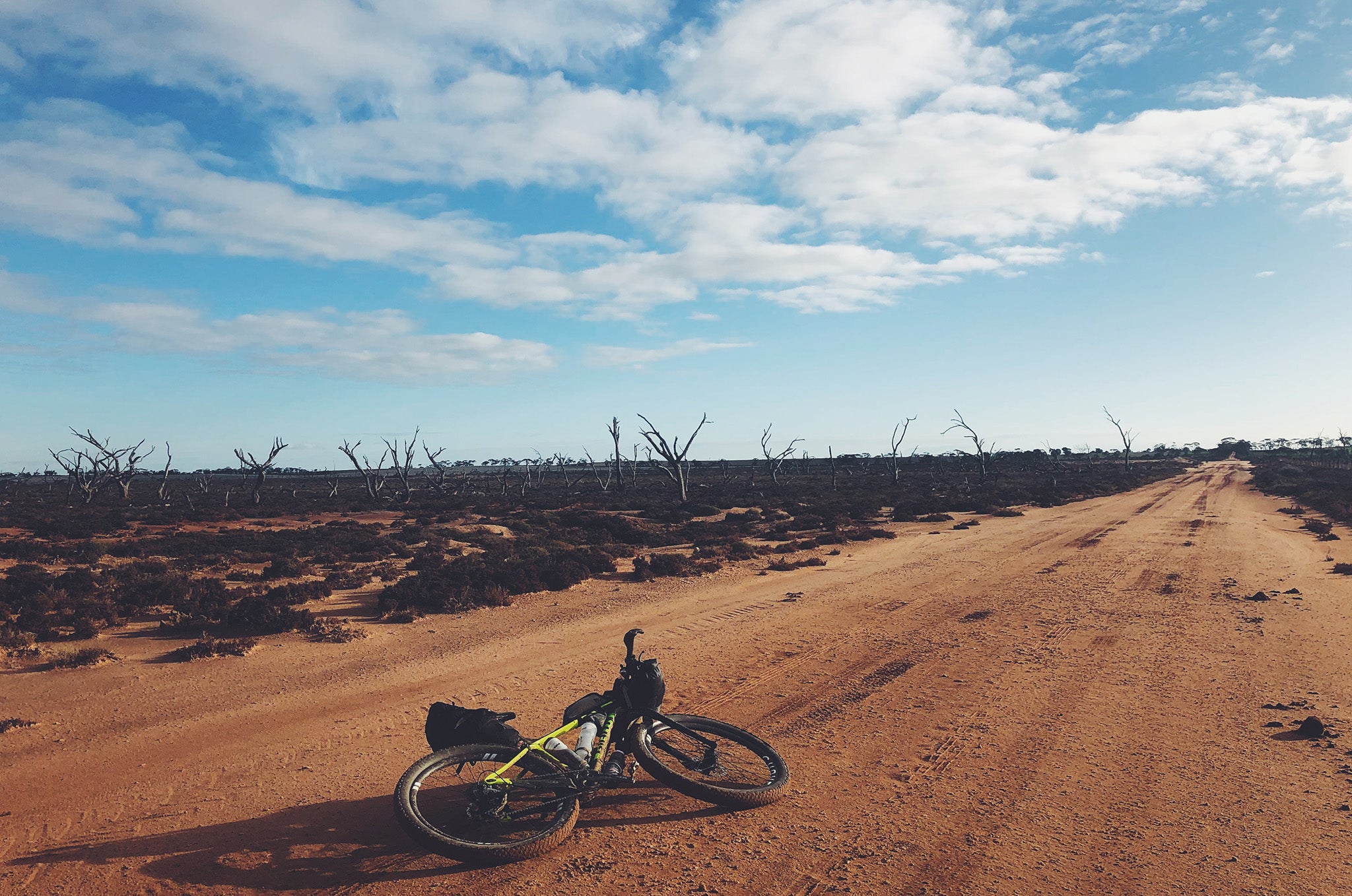 Bikepacking through desert