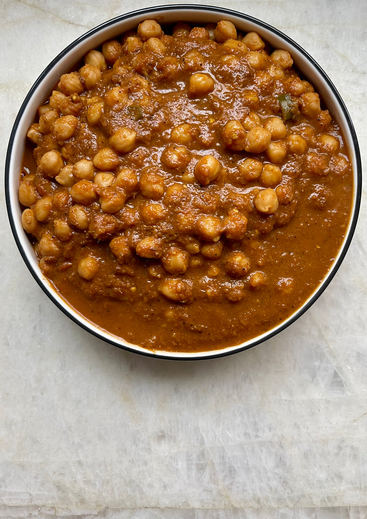 Stovetop: Chana Masala, Curried Chickpeas Made with Our Punjabi Masala