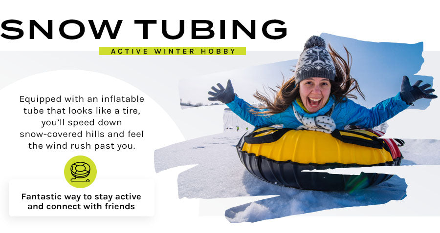 Active Winter Hobby snow tubing