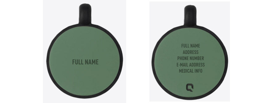 should you put name on dog tag