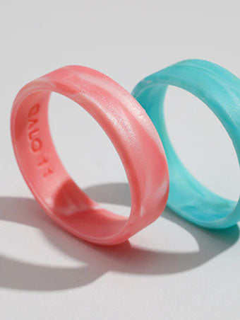 natural stone modern silicone ring