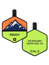 Neon Mountain Silicone Dog ID Tag